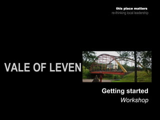 Workshop
this place matters
re-thinking local leadership
Getting started
 