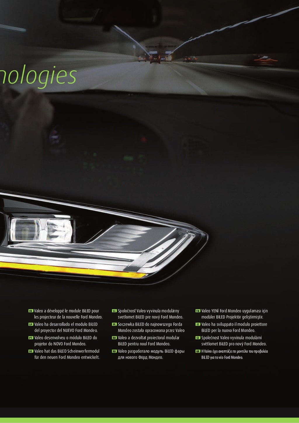Valeo Passenger Car & Light Commercial Vehicles Lighting & Signalling