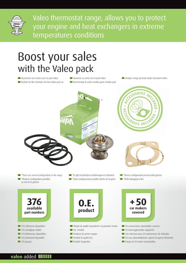 Valeo Thermal System Control 2014 2015 catalogue 955607