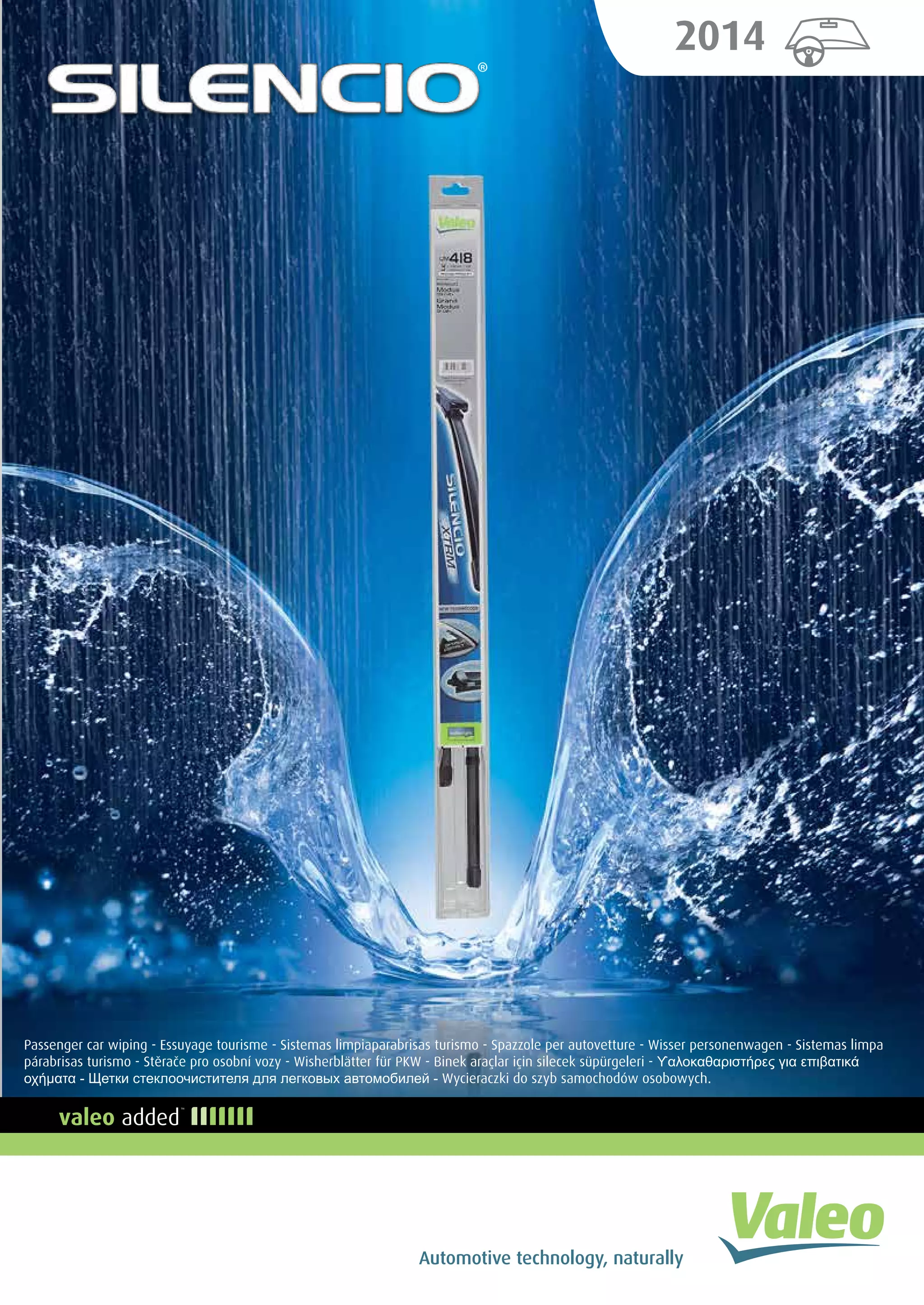 Valeo Wiper Systems Silencio 2014 Lefthand drive blister range