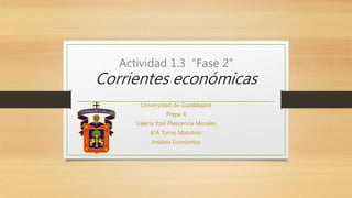 Universidad de Guadalajara
Prepa 4
Valeria Itzel Plascencia Morales
6°A Turno Matutino
Análisis Económico
Actividad 1.3 “Fase 2”
Corrientes económicas
 