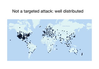 Not a targeted attack: well distributed
 