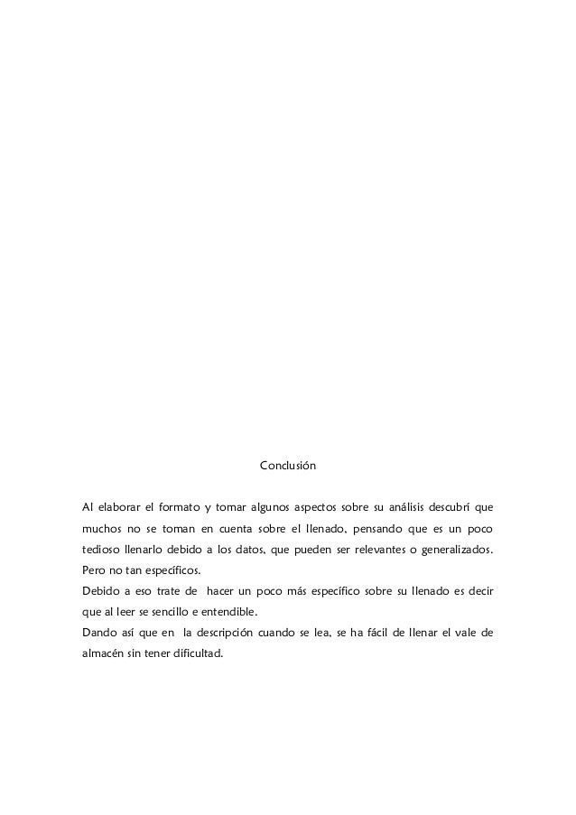 Ejemplo De Vales De Salida De Material - Ejemplo Sencillo