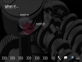 What if…

           exploit #1



                        exploit #2
 