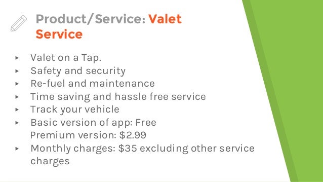 valet service marketing plan
