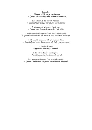 Valeurs De L Imparfait Passe Compose