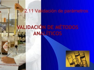 2.11 Validación de parámetros


VALIDACIÓN DE MÉTODOS
      ANALÍTICOS




                             1
 