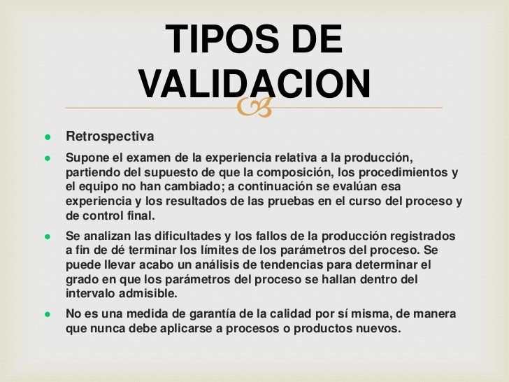 Validacion de procesos