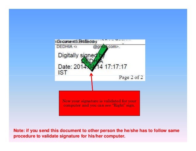 how to validate signature in pdf