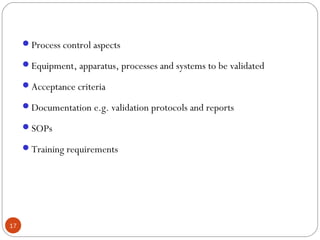 Process Control Validation Document PHARMACEUTICAL VALIDATION | PPT