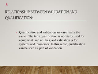 Validation in pharmaceutical industry | PPTX