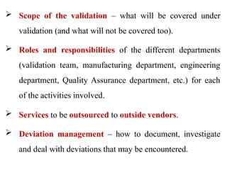 Validation Principles in Pharmaceutical Industry | PPTX