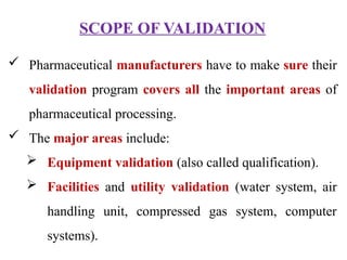 Validation Principles in Pharmaceutical Industry | PPTX