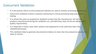 Concurrent Validation Fda Validation methods and general analytical methods of validation | PPTX
