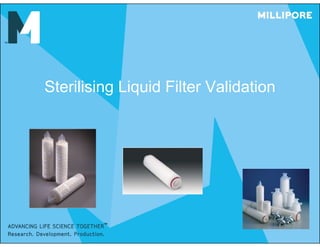 Sterilising Liquid Filter Validation
 