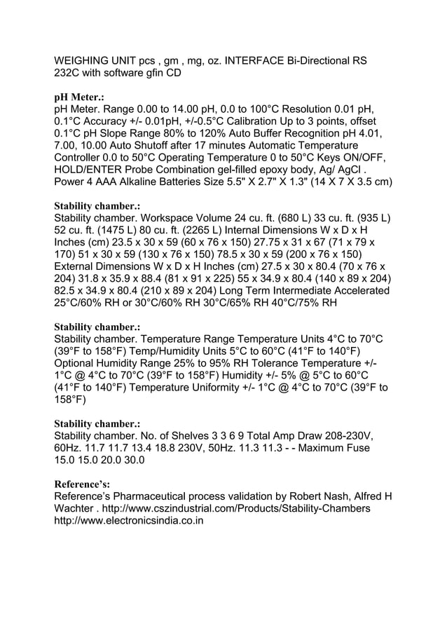 Validation and calibration of equipment pdf