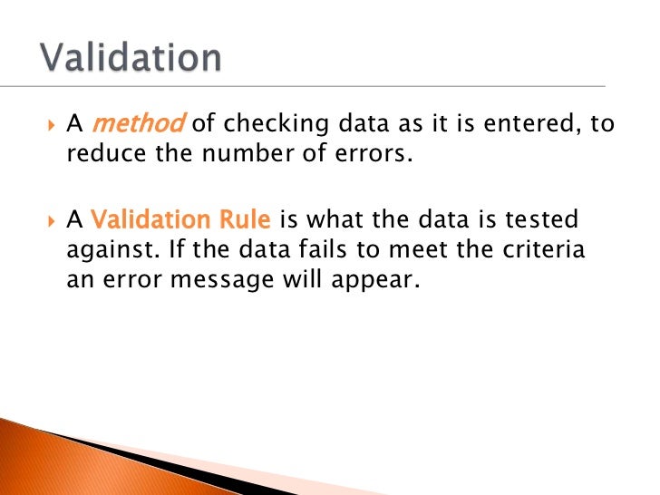 Validation and Verification