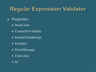 Validation controls in asp | PPTX