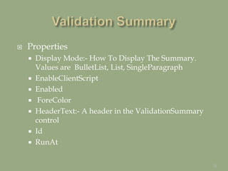 Validation controls in asp | PPTX