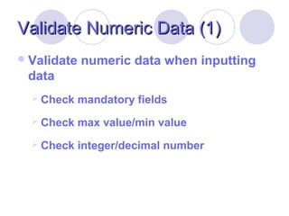 Validation for different kind of data | PPT