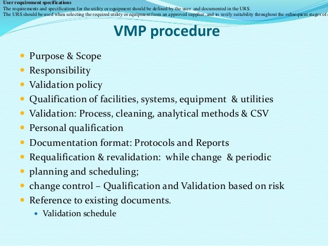 Validation Master Plan