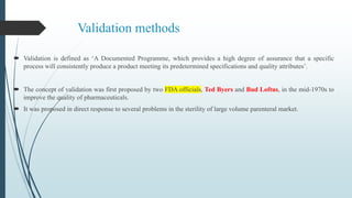 Validation Protocol In Pharma Comprehensive Guide to Validation Methods in Pharmaceutical Equipment ...
