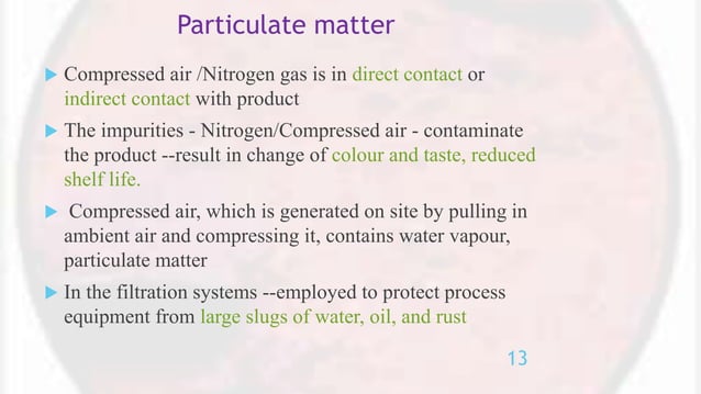 Validation of compressed air and nitrogen | PPTX
