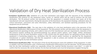 Validation of dry heat sterilization | PPTX