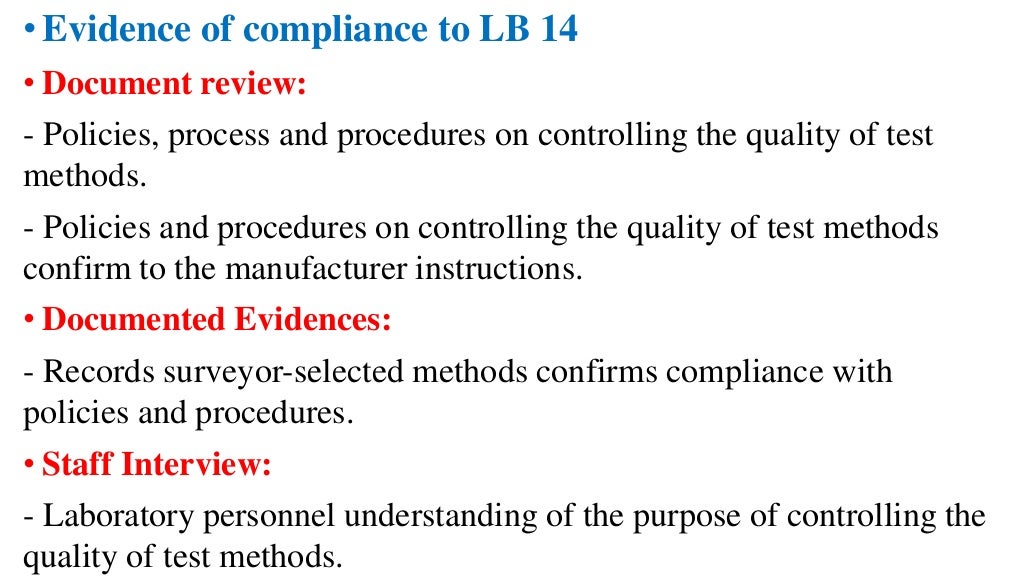 Validation of lab instruments and quantitative test methods