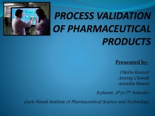 Presented by- 
Diksha Kumari 
Anurag Chanda 
Anindita Biswas 
B.pharm ,4thyr,7th Semester 
Guru Nanak Institute of Pharmaceutical Science and Technology 
 
