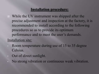 Uv Inspection Form Validation of uv visible spectrophotometer.pptx