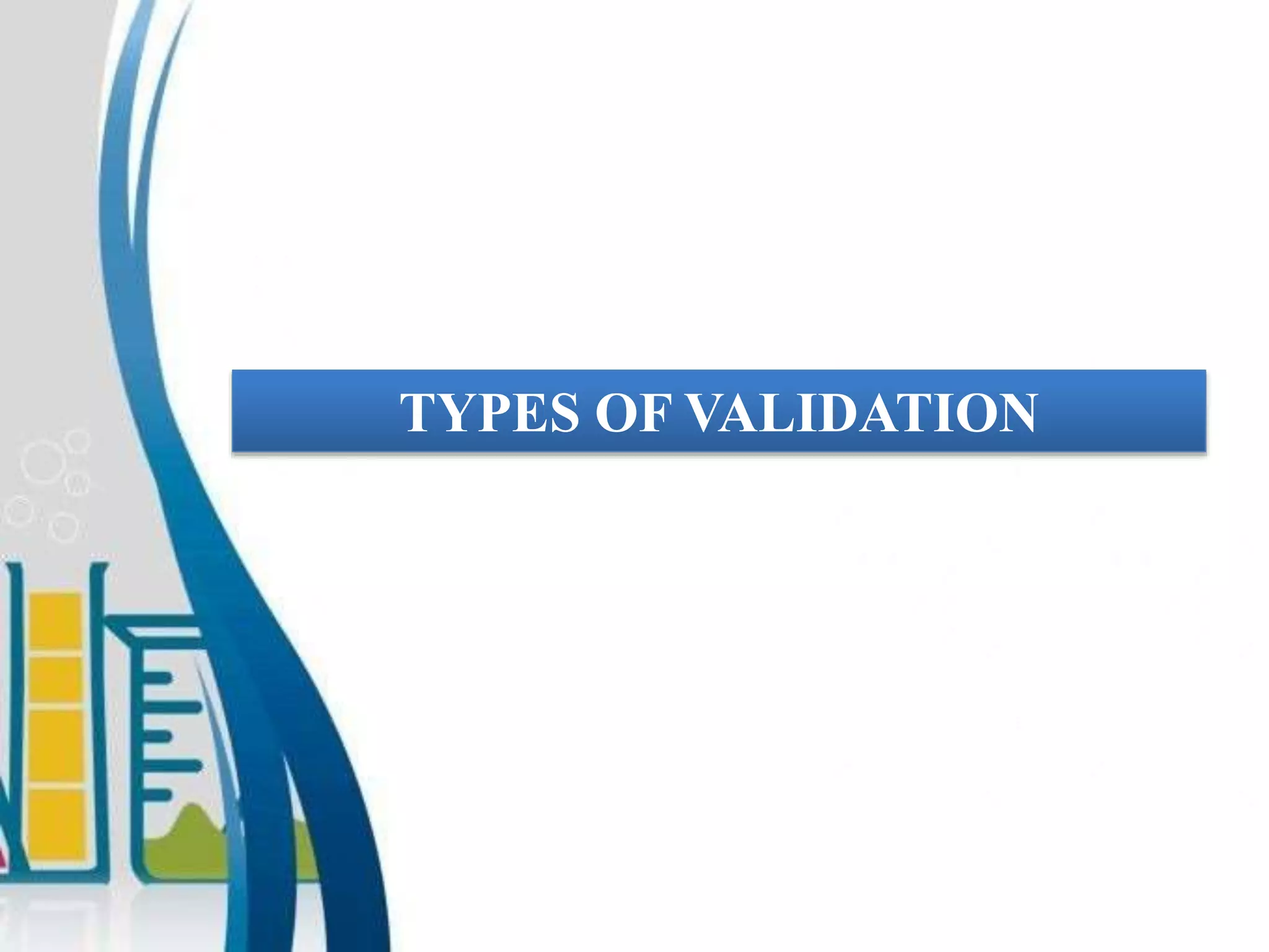 TYPES OF VALIDATION
 