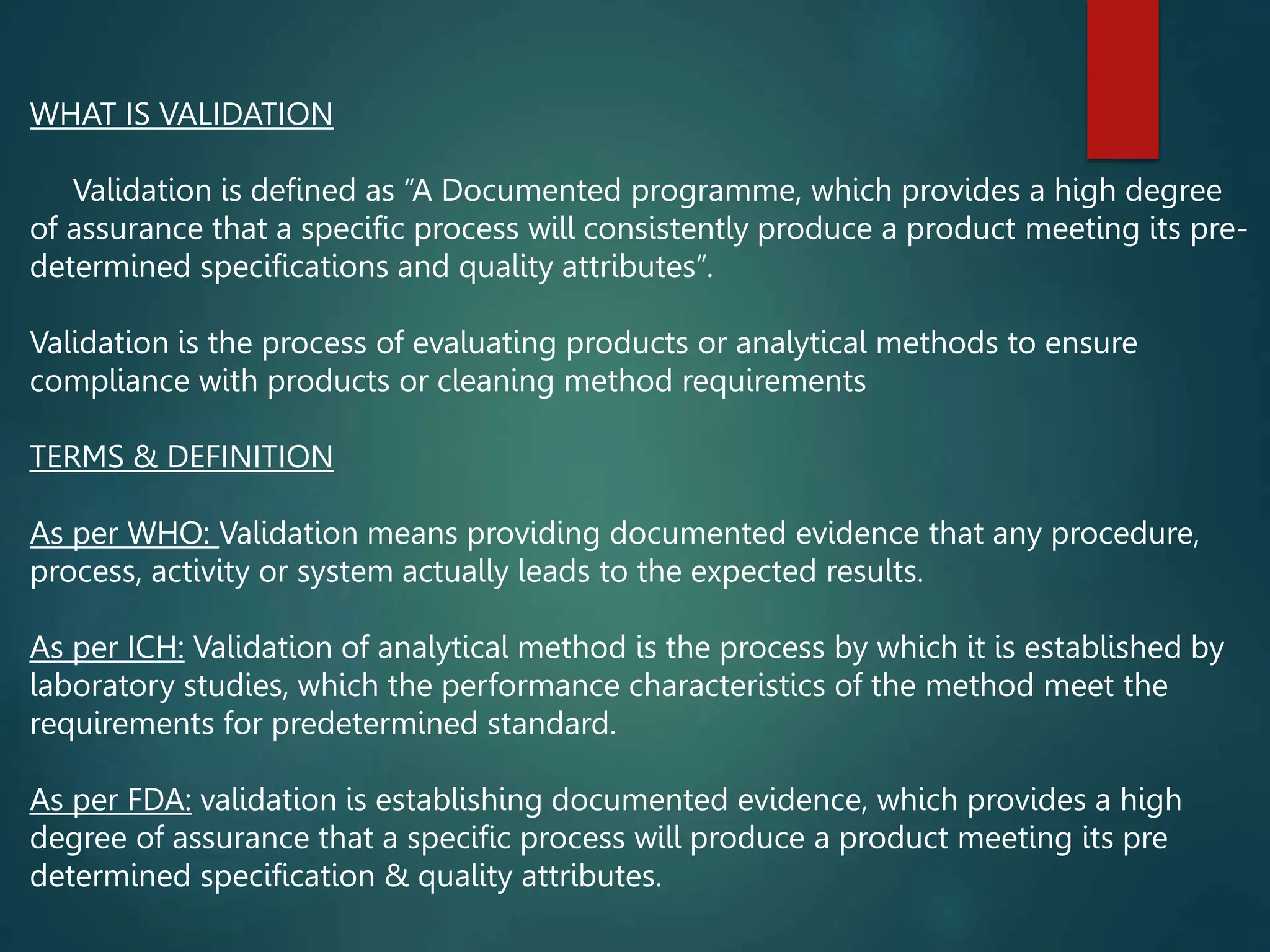 Pharmaceutical validation , Types of validation | PPTX