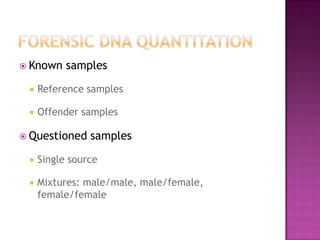 Known Sample Quantifiler-Y Validation Study | PPTX
