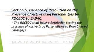 Comprehensive Guidelines for Validating Drug-Cleared Barangays in the ...