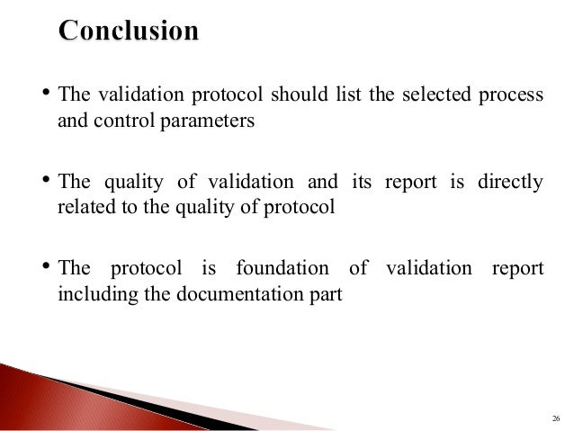 Validation Protocol