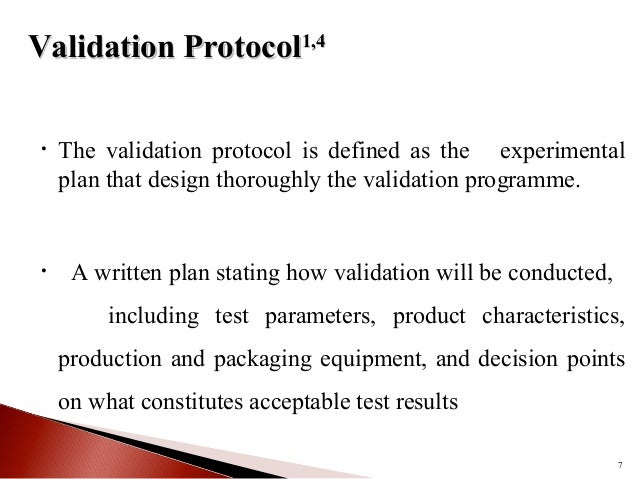Validation Protocol