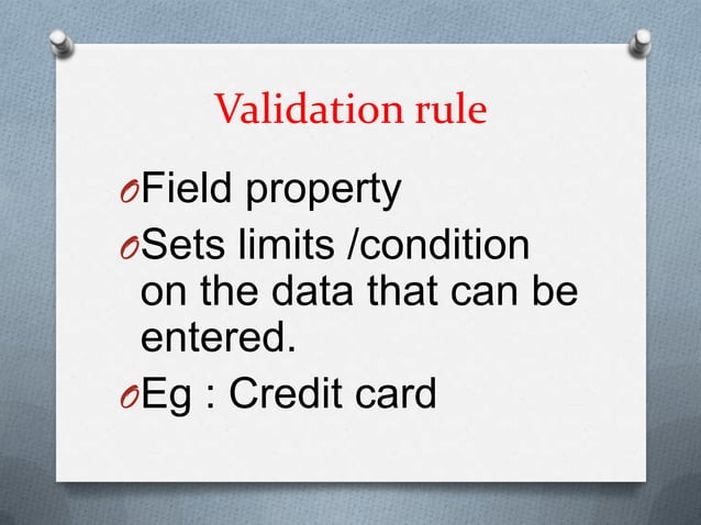 Validation rule, text and input masks | PPT