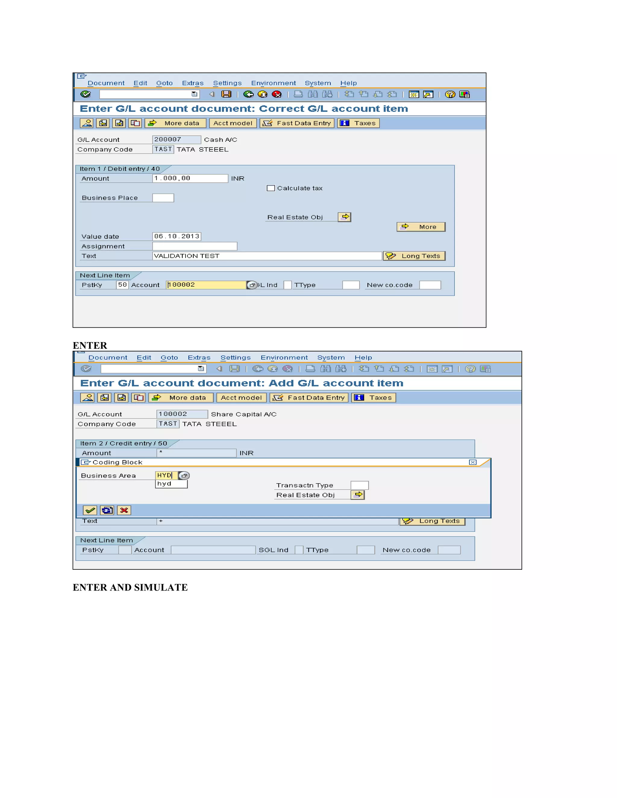 ENTER
ENTER AND SIMULATE
 