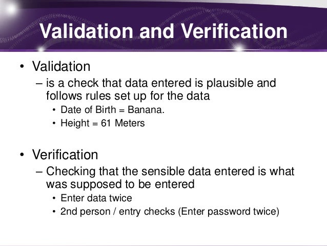 What is check verification?