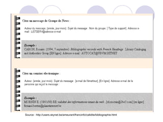 Source :  http://users.skynet.be/ameurant/francinfo/validite/bibliographie.html 