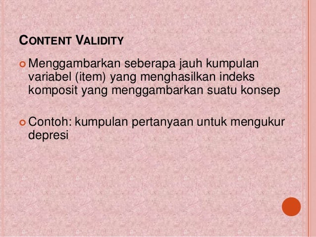 Validitas dan reabilitas dalam penelitian kedokteran