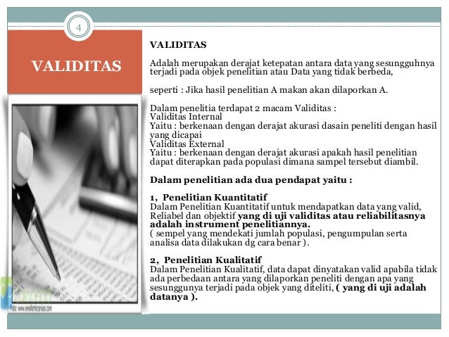 Validitas Dan Reliabilitas Penelitin Kuantitatif