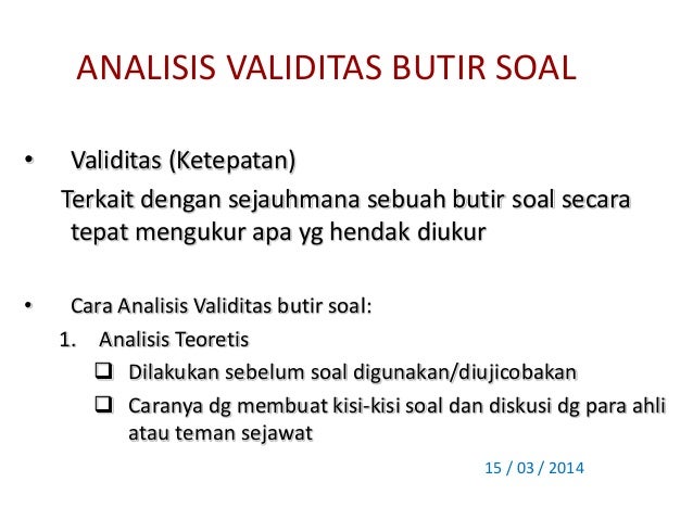 cara validitas soal essay cara validitas soal essay