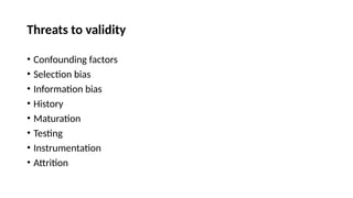 Validity.pptxDiscusses validity in research studies | PPTX