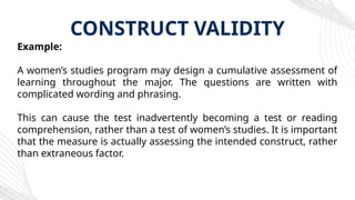 VALIDITY of the asssessemnt instruments of learning | PPTX