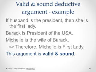Validity of argument | PPT