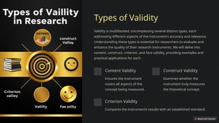 Validity of Research Instruments - Research Methodology | PPTX