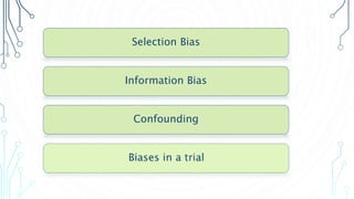 Selection Bias
Information Bias
Confounding
 