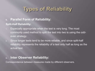 Validity and reliability | PPTX